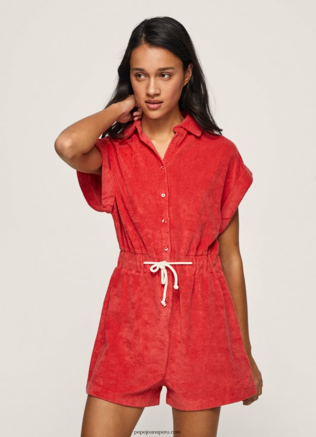 mujer_mono_corto_de_terciopelo_pepe_jeans_44jtz210_estudio_rojo.jpg mujer mono corto de terciopelo Pepe Jeans 44JTZ210 estudio rojo - Imagen 1