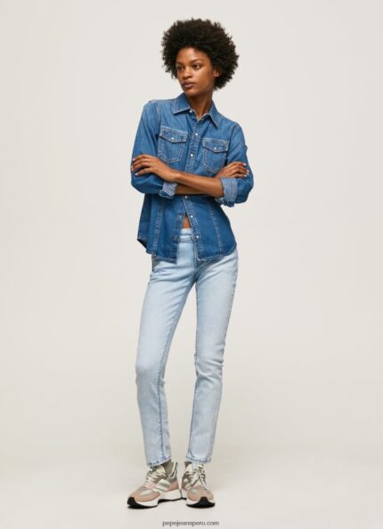 mujer nuevos vaqueros brooke midrise regular fit Pepe Jeans 44JTZ10 mezclilla