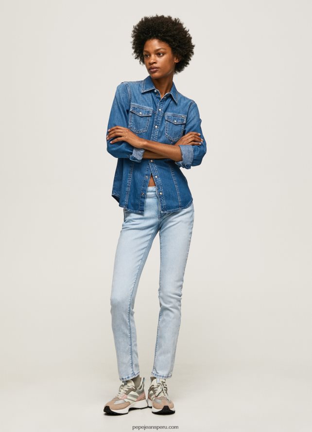 mujer nuevos vaqueros brooke midrise regular fit Pepe Jeans 44JTZ10 mezclilla - Imagen 1