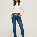 mujer nuevos vaqueros brooke midrise regular fit Pepe Jeans 44JTZ11 mezclilla