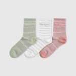 mujer Pack de 3 calcetines a rayas Pepe Jeans 44JTZ565 crudo