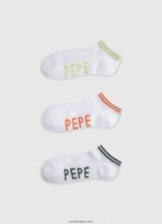 mujer pack de 3 calcetines sandi Pepe Jeans 44JTZ561 blanco
