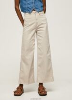 mujer pantalones acampanados de algodón Pepe Jeans 44JTZ312 piedra - Imagen 2