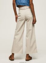 mujer pantalones acampanados de algodón Pepe Jeans 44JTZ312 piedra - Imagen 4