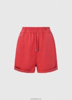 mujer pantalones cortos de corte paper bag Pepe Jeans 44JTZ533 estudio rojo - Imagen 5
