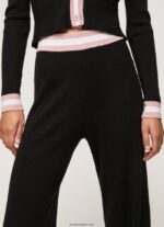 mujer pantalones de punto de canalé Pepe Jeans 44JTZ306 negro - Imagen 4