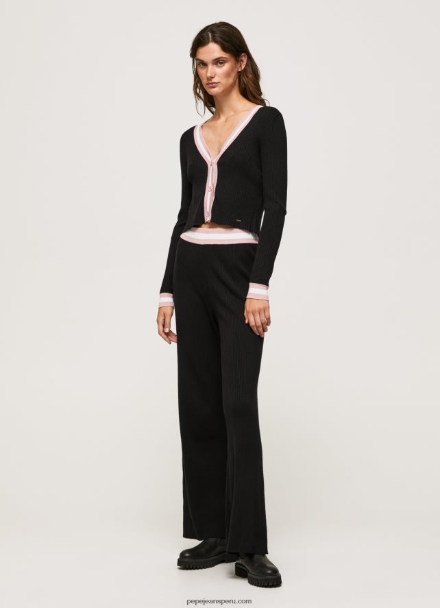 mujer_pantalones_de_punto_de_canale_pepe_jeans_44jtz306_negro.jpg mujer pantalones de punto de canalé Pepe Jeans 44JTZ306 negro - Imagen 1