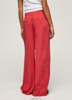 mujer pantalones paper bag anchos Pepe Jeans 44JTZ303 estudio rojo - Imagen 4