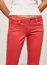 mujer pantalones pitillo clásicos Pepe Jeans 44JTZ315 estudio rojo - Imagen 3