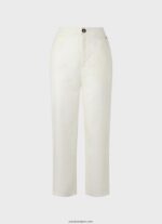 mujer pantalones rectos de tejido fluido Pepe Jeans 44JTZ311 mousse - Imagen 5
