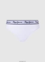 mujer panty clásico con logo estampado Pepe Jeans 44JTZ542 blanco - Imagen 3