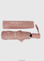 mujer paraguas automatico plegable macy Pepe Jeans 44JTZ788 ceniza rosa - Imagen 3