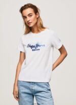 mujer playera con logo degradado Pepe Jeans 44JTZ421 blanco - Imagen 3