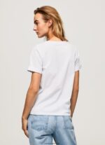 mujer playera con logo degradado Pepe Jeans 44JTZ421 blanco - Imagen 4