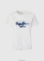 mujer playera con logo degradado Pepe Jeans 44JTZ421 blanco - Imagen 5