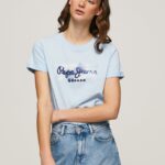 mujer playera con logo degradado Pepe Jeans 44JTZ422 bahía