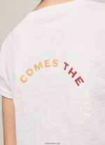 mujer playera con logo estampado Pepe Jeans 44JTZ381 blanco - Imagen 5