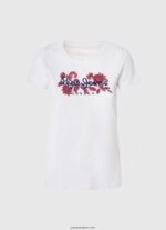 mujer playera con logo estampado Pepe Jeans 44JTZ385 blanco - Imagen 5