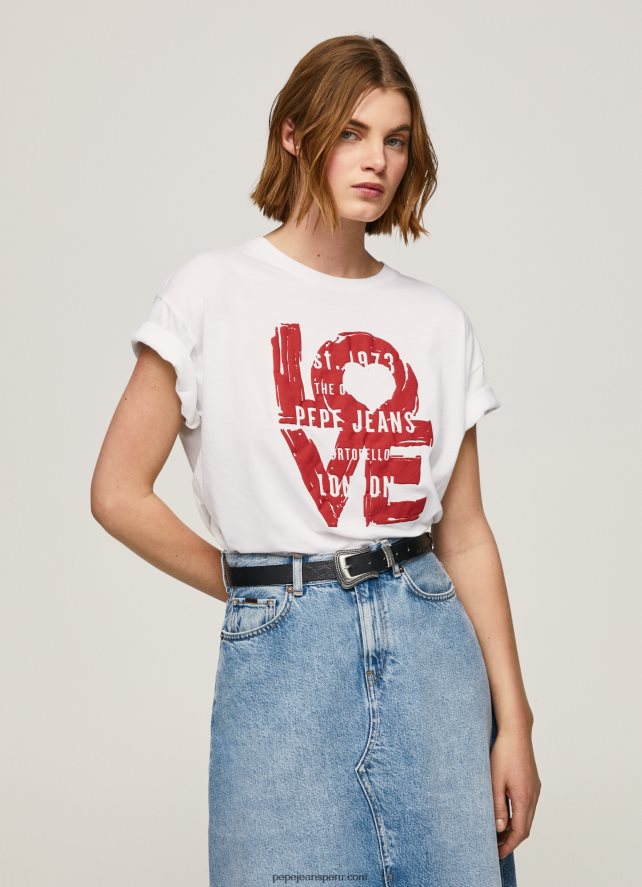 mujer_playera_con_logo_estampado_pepe_jeans_44jtz396_blanco.jpg mujer playera con logo estampado Pepe Jeans 44JTZ396 blanco - Imagen 1