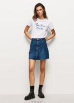 mujer playera con logo estampado Pepe Jeans 44JTZ411 blanco - Imagen 2