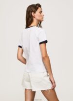 mujer playera con logo estampado Pepe Jeans 44JTZ424 blanco - Imagen 4