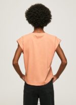 mujer playera con logo estampado Pepe Jeans 44JTZ434 durazno - Imagen 4