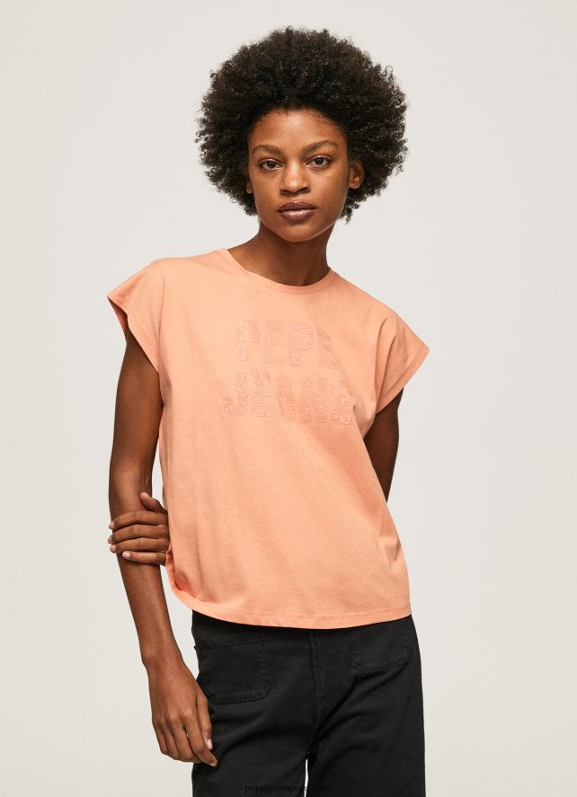 mujer_playera_con_logo_estampado_pepe_jeans_44jtz434_durazno.jpg mujer playera con logo estampado Pepe Jeans 44JTZ434 durazno - Imagen 1