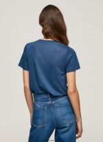 mujer playera con logo estampado Pepe Jeans 44JTZ443 océano - Imagen 4