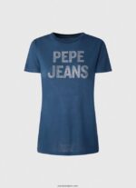 mujer playera con logo estampado Pepe Jeans 44JTZ443 océano - Imagen 5