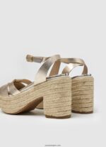 mujer sandalias de piel color caramelo Pepe Jeans 44JTZ646 oro - Imagen 4