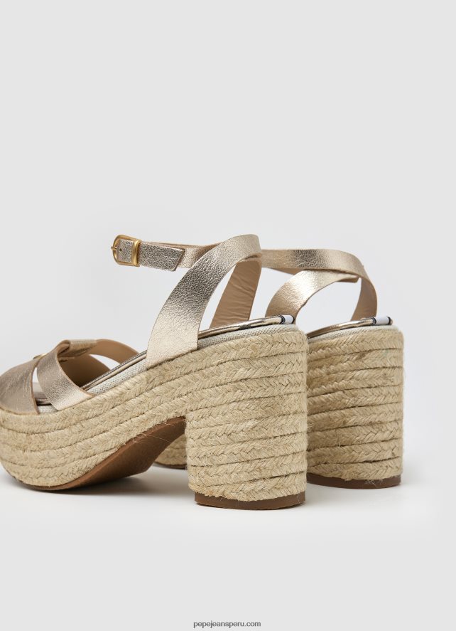 mujer sandalias de piel color caramelo Pepe Jeans 44JTZ646 oro - Imagen 4