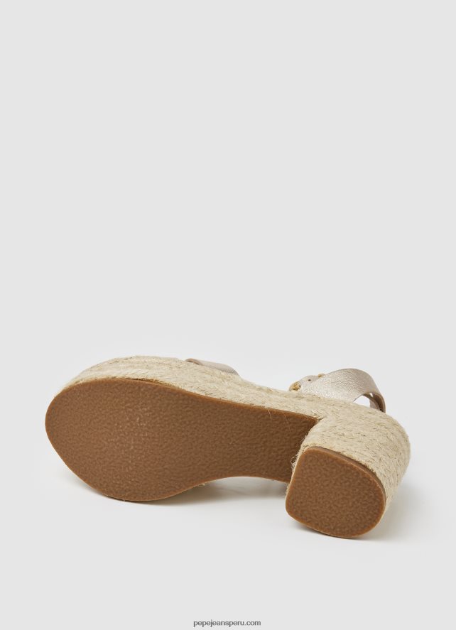 mujer sandalias de piel color caramelo Pepe Jeans 44JTZ646 oro - Imagen 5