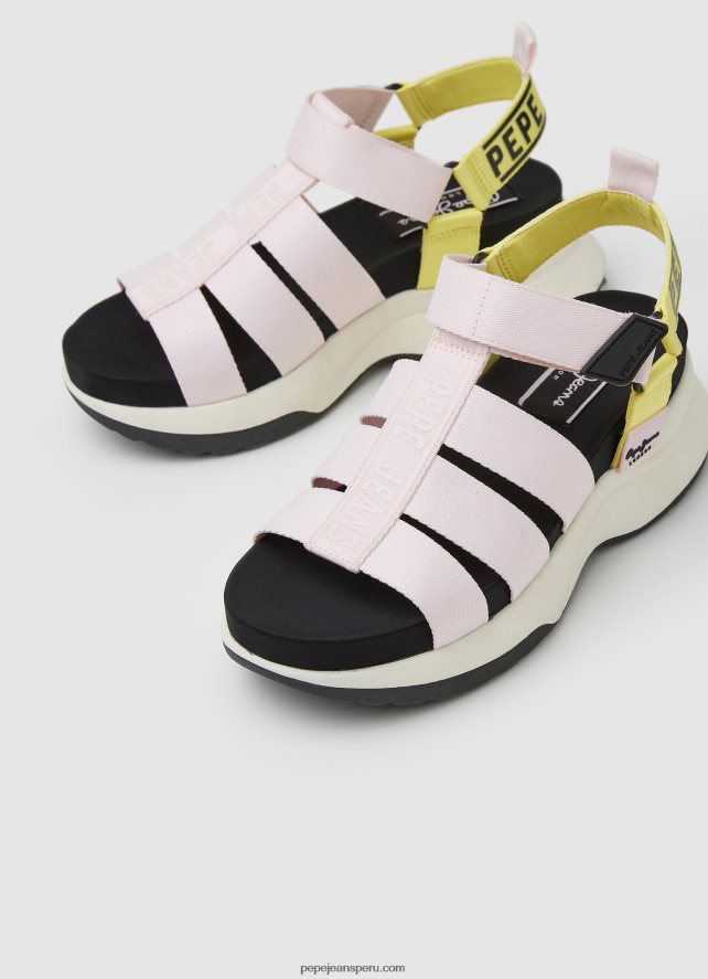 mujer sandalias de punto venus trek Pepe Jeans 44JTZ685 Rosa claro - Imagen 3