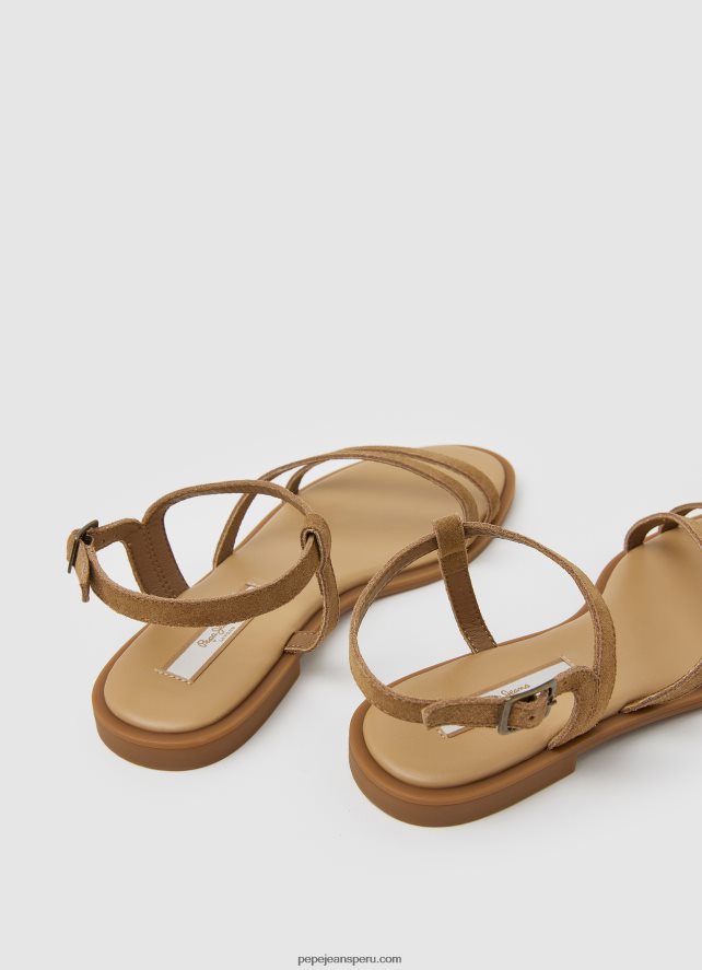 mujer sandalias planas hayes folk de ante Pepe Jeans 44JTZ668 esconder - Imagen 4