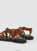 mujer sandalias planas hayes rome Pepe Jeans 44JTZ655 coñac - Imagen 4