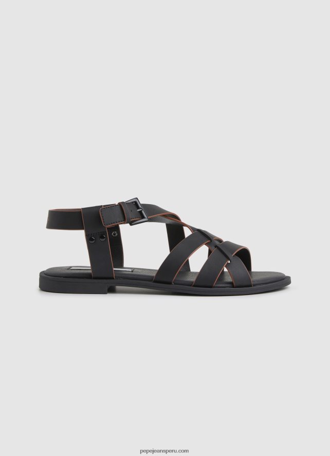 mujer_sandalias_planas_hayes_rome_pepe_jeans_44jtz657_negro.jpg mujer sandalias planas hayes rome Pepe Jeans 44JTZ657 negro - Imagen 1