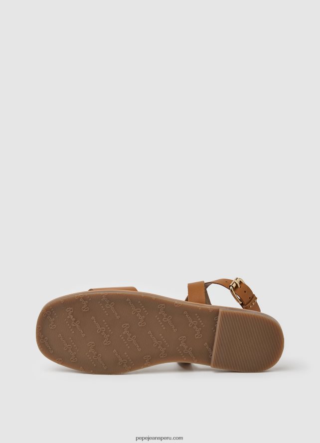 mujer sandalias planas Irma Log de piel Pepe Jeans 44JTZ660 broncearse - Imagen 5