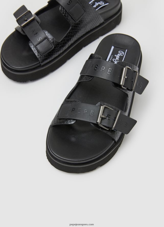 mujer sandalias polar park con doble hebilla Pepe Jeans 44JTZ670 negro - Imagen 3
