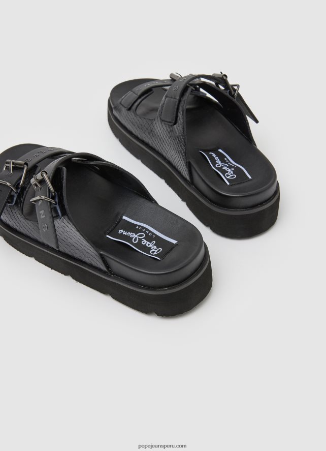 mujer sandalias polar park con doble hebilla Pepe Jeans 44JTZ670 negro - Imagen 4