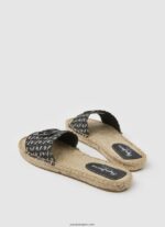 mujer sandalias siva de yute con jacquard Pepe Jeans 44JTZ683 negro - Imagen 4