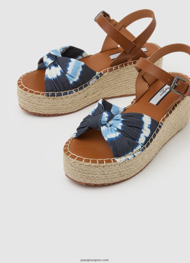 mujer sandalias Witney con cuña teñida Pepe Jeans 44JTZ644 mar profundo - Imagen 3