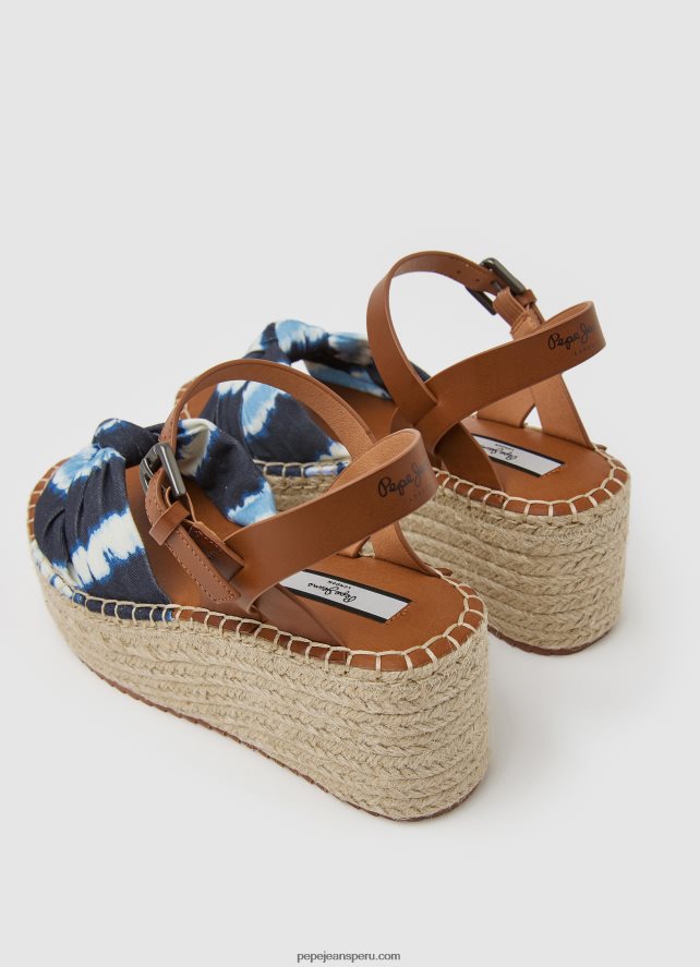 mujer sandalias Witney con cuña teñida Pepe Jeans 44JTZ644 mar profundo - Imagen 4