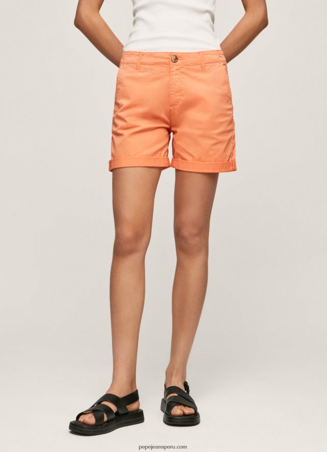 mujer shorts chinos de corte estándar Pepe Jeans 44JTZ522 durazno - Imagen 2