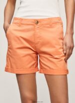 mujer shorts chinos de corte estándar Pepe Jeans 44JTZ522 durazno - Imagen 3