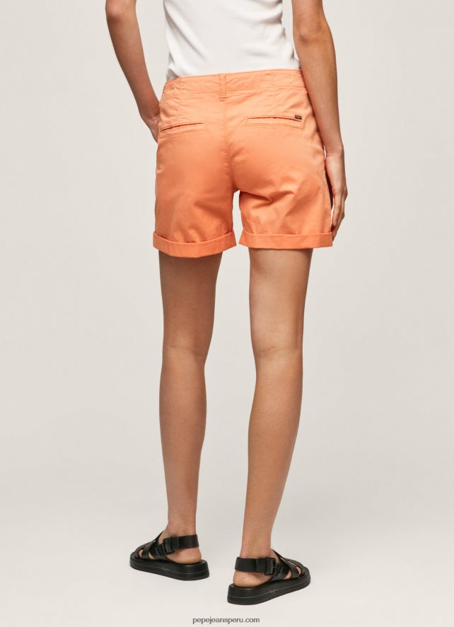 mujer shorts chinos de corte estándar Pepe Jeans 44JTZ522 durazno - Imagen 4