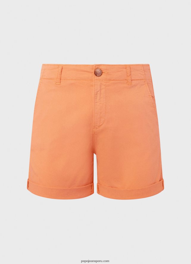 mujer shorts chinos de corte estándar Pepe Jeans 44JTZ522 durazno - Imagen 5
