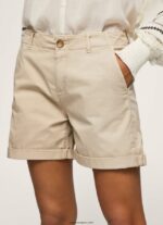 mujer shorts chinos de corte estándar Pepe Jeans 44JTZ524 piedra - Imagen 3