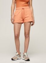 mujer shorts de algodón con cintura ajustable Pepe Jeans 44JTZ515 durazno - Imagen 2