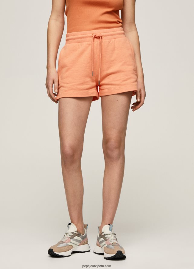 mujer shorts de algodón con cintura ajustable Pepe Jeans 44JTZ515 durazno - Imagen 2