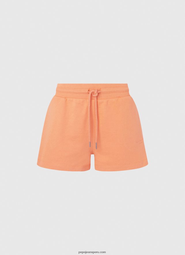 mujer shorts de algodón con cintura ajustable Pepe Jeans 44JTZ515 durazno - Imagen 5